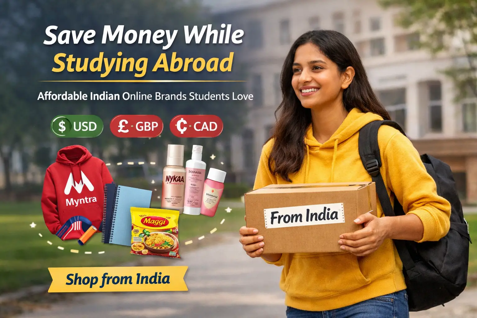 Indian Online Brands for Students Studying Abroad